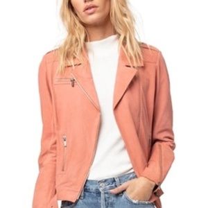 AS by DF Pink Suede Moto Jacket Size large